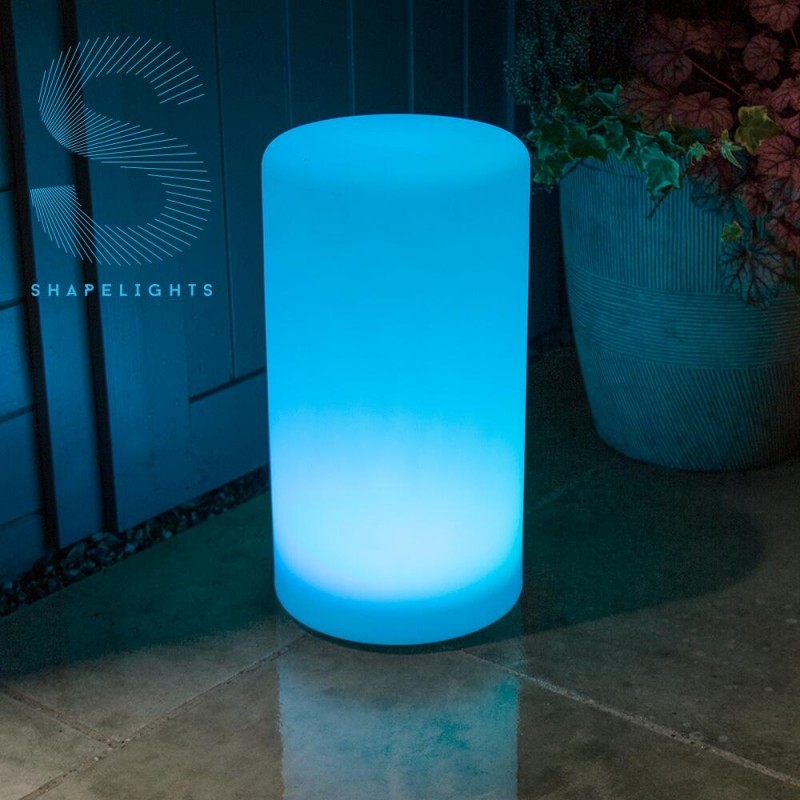 ShapeLights Zylinder Solarlampe mit USB-Funktion und einstellbarer Lichtfarbe