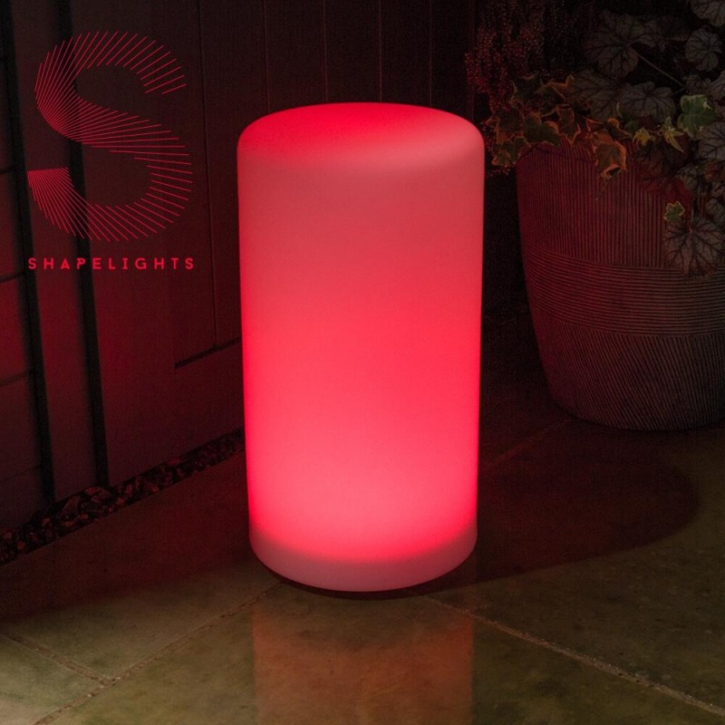 ShapeLights Zylinder Solarlampe mit USB-Funktion und einstellbarer Lichtfarbe