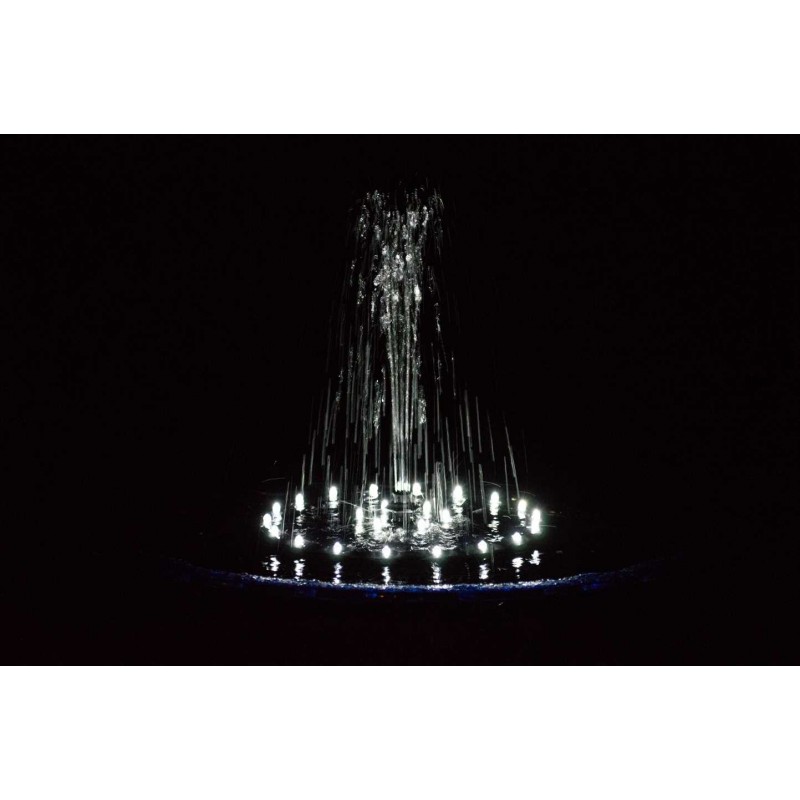 Schwimmender Solarspringbrunnen mit Akku und Licht