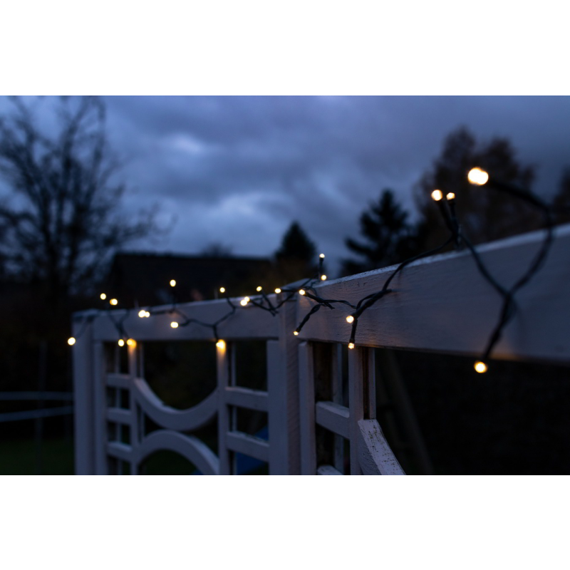 Aurora Solar Lichterkette mit 50 LEDs in Warmweiß