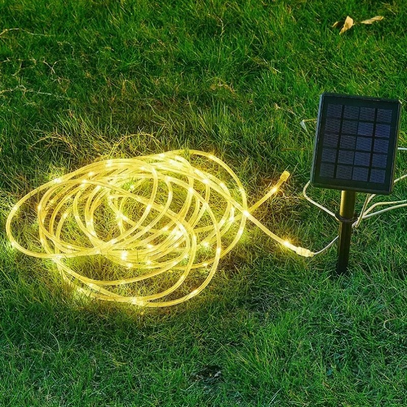 Omira Solar-Schlauchlichterkette (10m, Warmweiß)