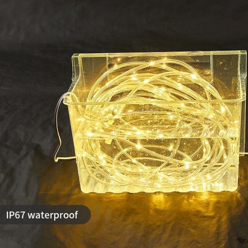 Omira Solar-Schlauchlichterkette (10m, Warmweiß)