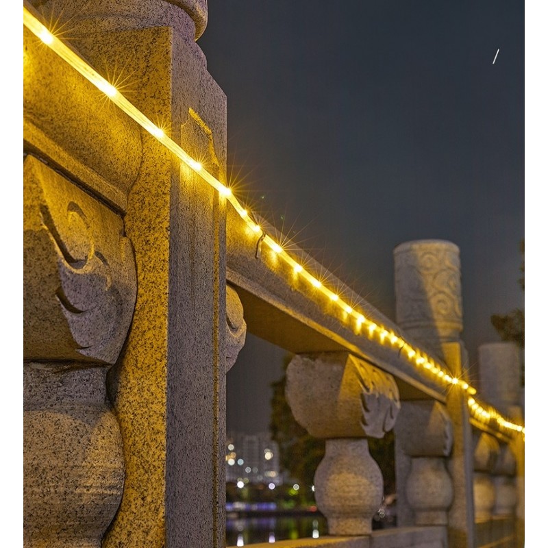 Omira Solar-Schlauchlichterkette (10m, Warmweiß)