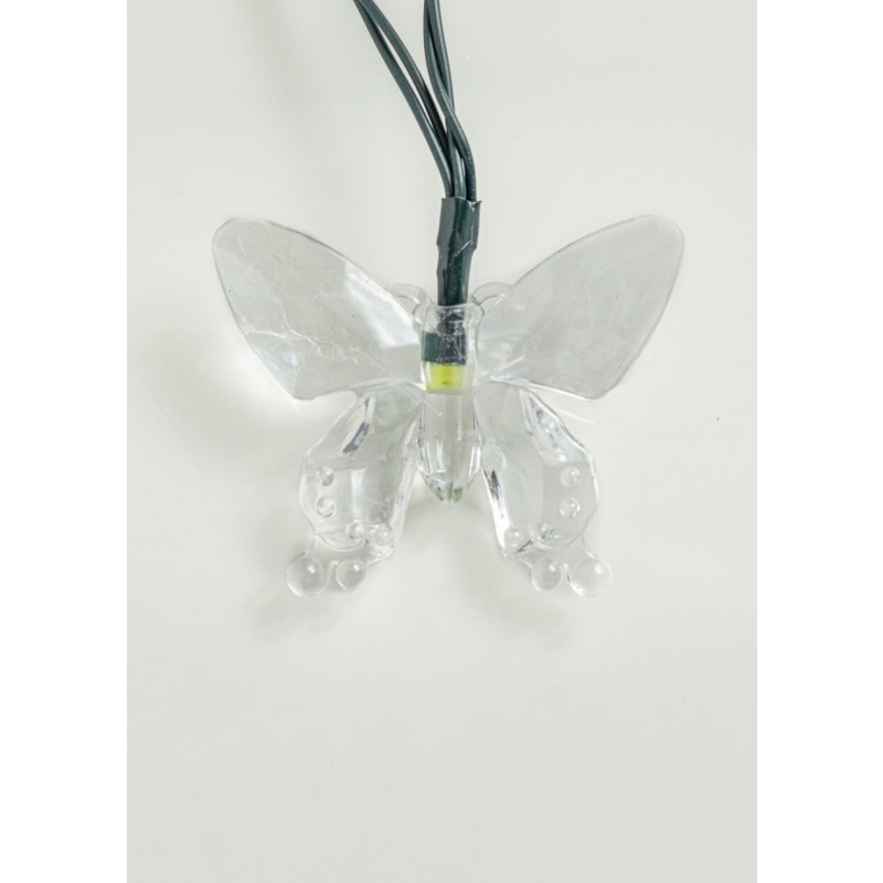 Aurora Solar Party Lichterkette mit 50 bunten LED-Schmetterlingen