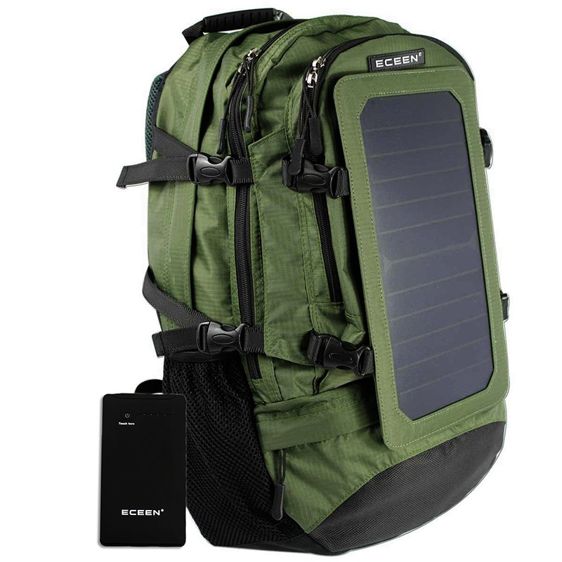 Eceen Solar Wanderrucksack (Schwarz, 6,5 W)