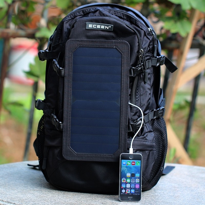 Eceen Solar Wanderrucksack (Schwarz, 6,5 W)