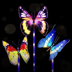Farbwechselnde LED Solar Schmetterlinge (3er-Set)