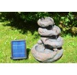 Solarbrunnen "Feldstein" mit eingebautem Akku