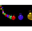 Aurora Solar Party Lichterkette mit 50 bunten LED-Leuchtkugeln