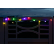 Aurora Solar Party Lichterkette mit 50 bunten LED-Leuchtkugeln
