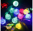 Aurora Solar Party Lichterkette mit 50 bunten LED-Leuchtkugeln