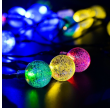 Aurora Solar Party Lichterkette mit 50 bunten LED-Leuchtkugeln