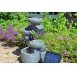 Solarbrunnen "Kaskade aus Schalen" mit eingebautem Akku