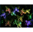 Aurora Solar Party Lichterkette mit 50 bunten LED-Schmetterlingen